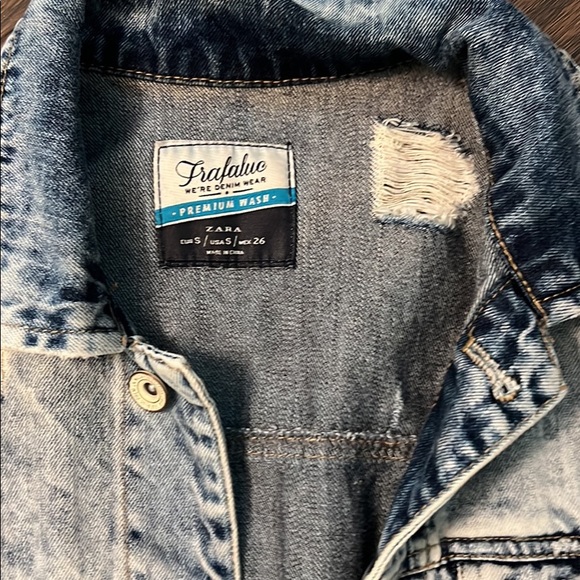 Zara denim vest size xs - Picture 2 of 3